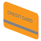 橙色信用卡图标